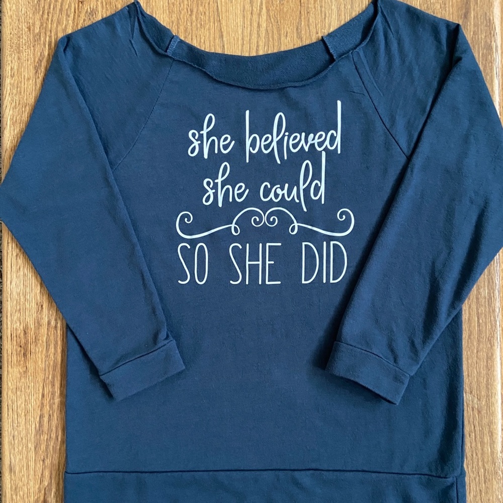 4/$16 Lightweight Blue Sweatshirt - Small/Med